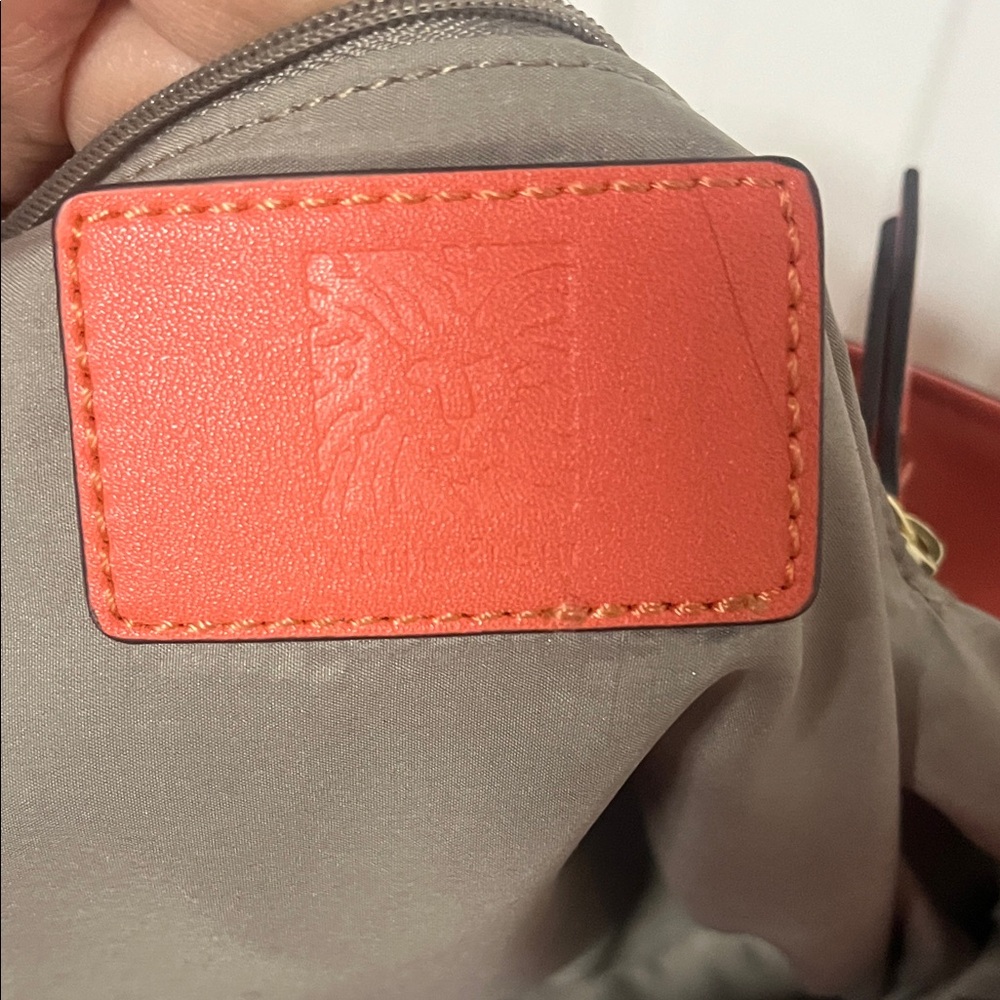 Anne Klein Coral and Tan Tote Bag - Picture 10 of 13